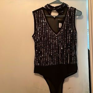 Fashion nova Brand new sheer sequence bodysuit